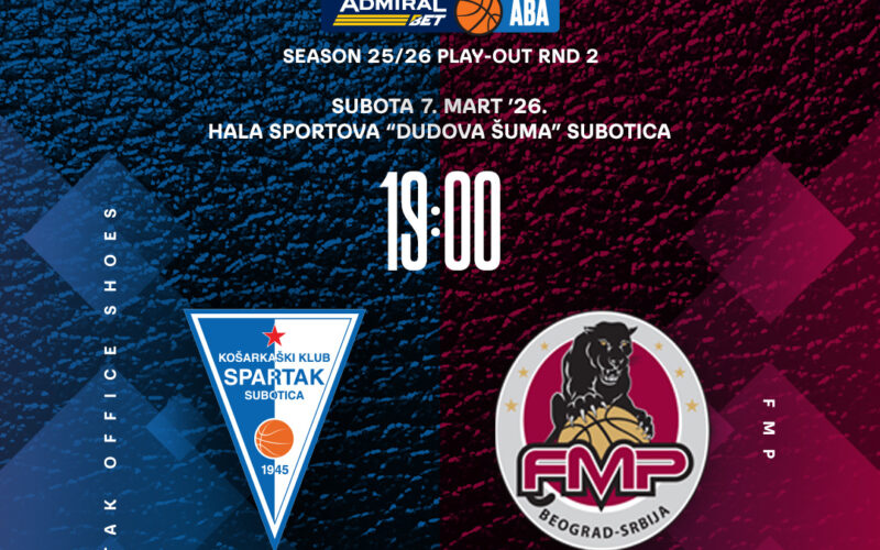 КК Спартак Оффице схоес у суботу дочекује ФМП