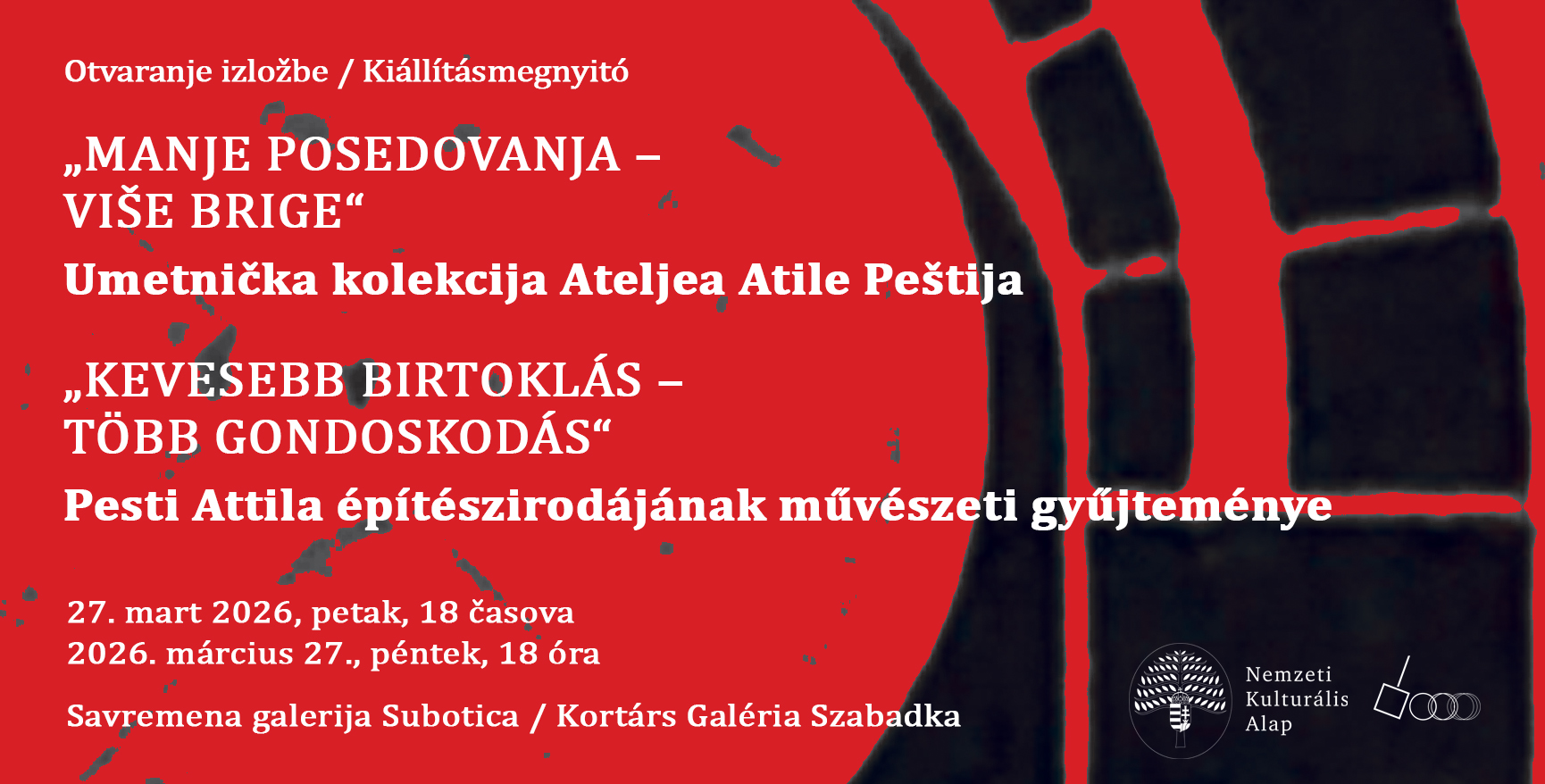 Izložba “Manje posedovanja – više brige” u Savremenoj galeriji