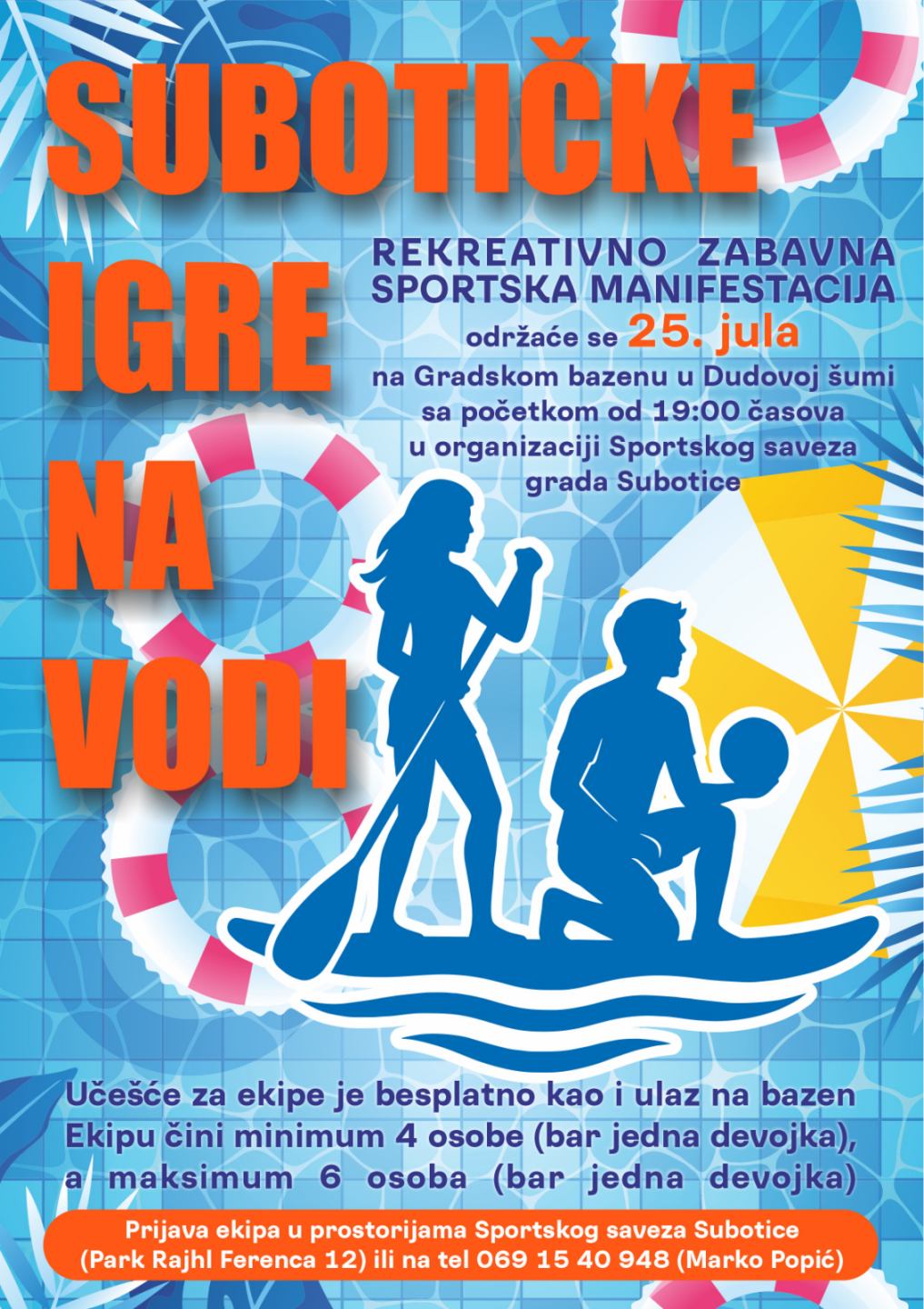 Zabavno sportska manifestacija „Subotičke igre na vodi“