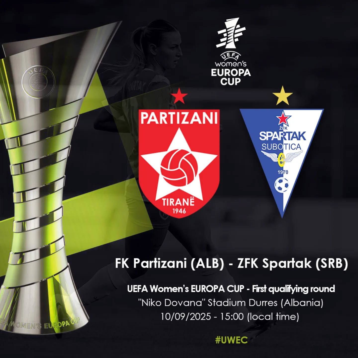 Fudbalska utakmica ŽFK Partizani Tirana – ŽFK Spartak